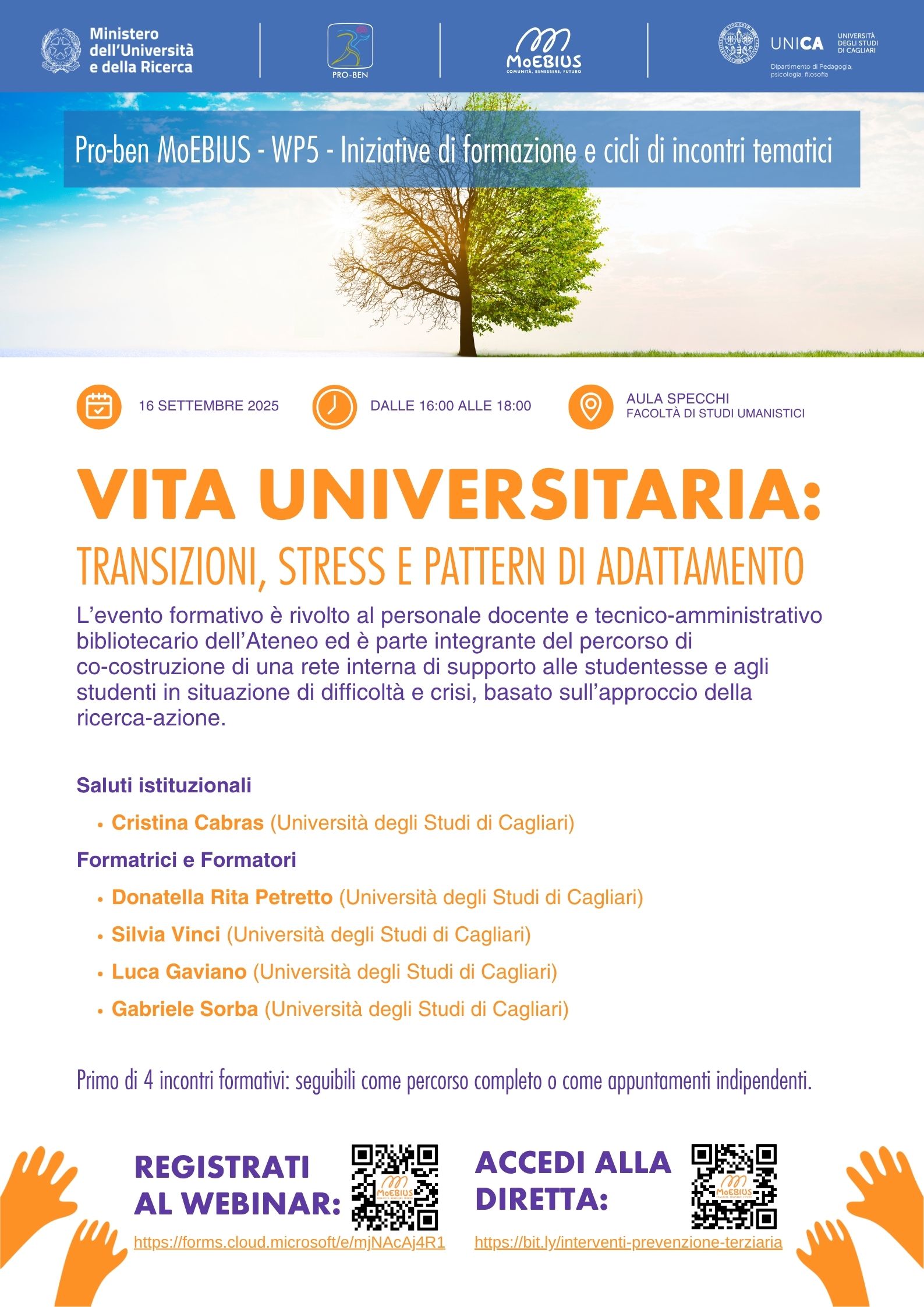 Workshop “Vita universitaria: transizioni, stress e pattern di adattamento”
