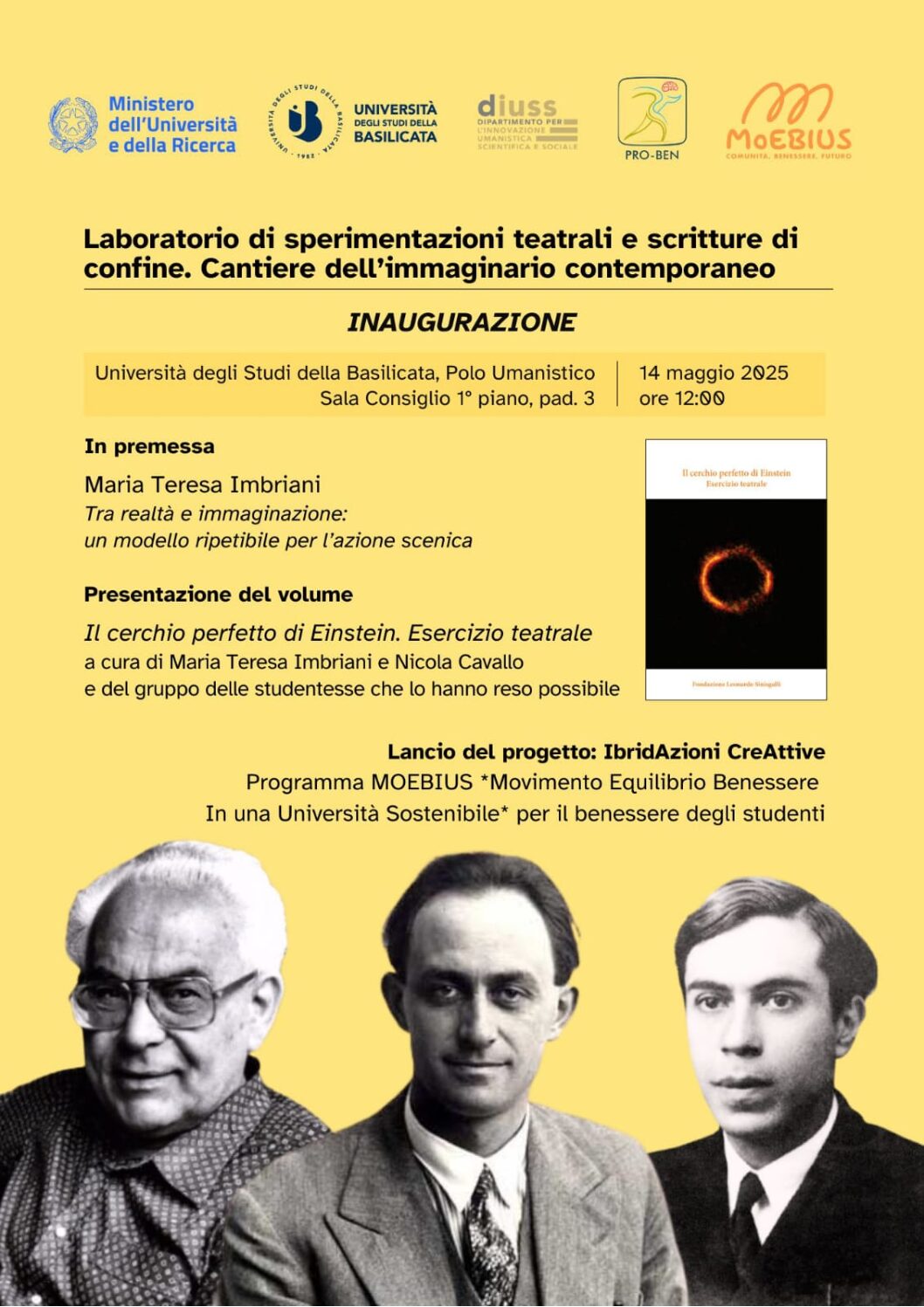 Inaugurazione Laboratorio di sperimentazioni teatrali e scritture di confine. Cantiere dell'immaginario contemporaneo