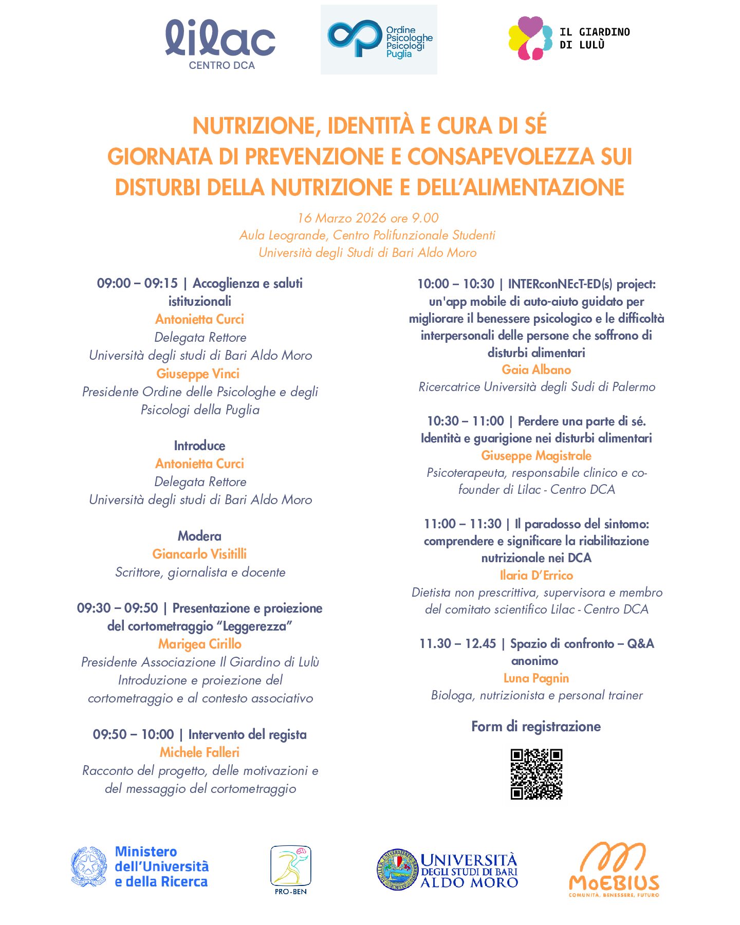 Nutrizione, Identità e Cura di sè. Giornata di prevenzione e consapevolezza dei Disturbi della Nutrizione e dell'Alimentazione