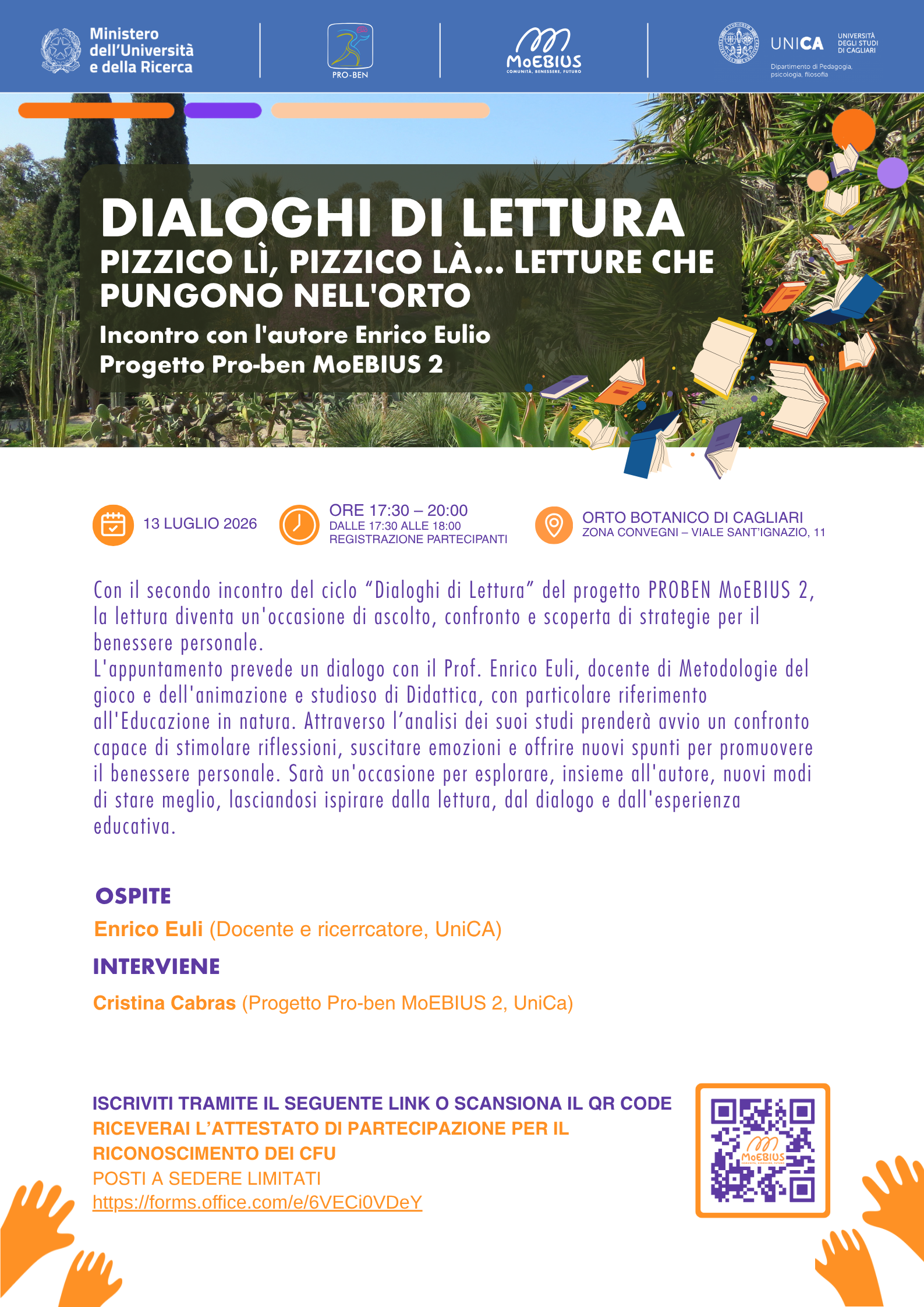 Dialoghi di lettura: incontro con l'autore Enrico Euli